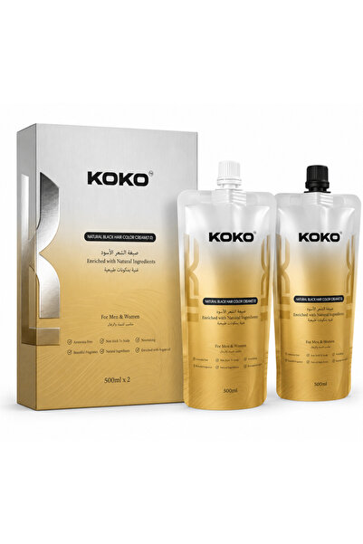 Koko Natural Black Hair Color 1000ml | Long Lasting | Professional Formula