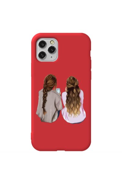 Other Apple iPhone 11 Pro Max Friends Red Colored Silicone TPU Θήκη