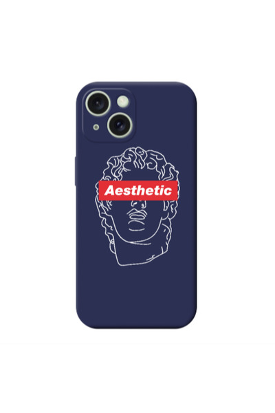 Other Apple iPhone 15 Plus Aesthetic Dark blue Colored Silicone TPU Θήκη