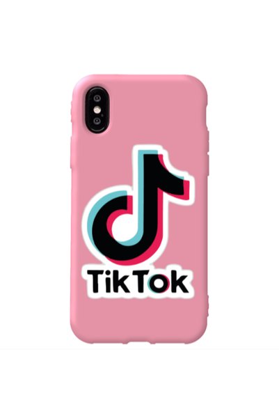 Other Apple iPhone Xs Max Tik Tok Pink Colored Silicone TPU Θήκη