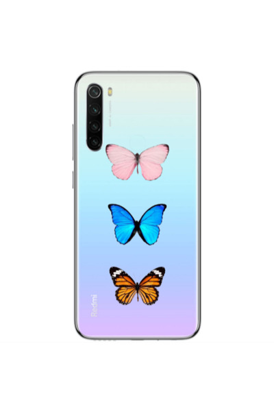 Other Xiaomi Redmi Note 8 Triple Butterfly Transparent Silicone TPU Θήκη