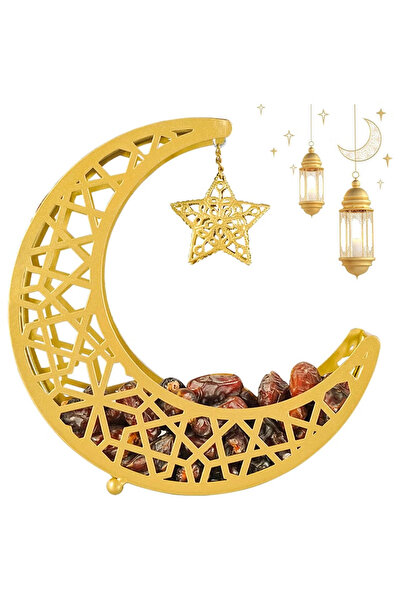 GGEROU Eid Plate Ramadan Decoration，Moon Star Dinner Plate Tray Ramadan Decor...