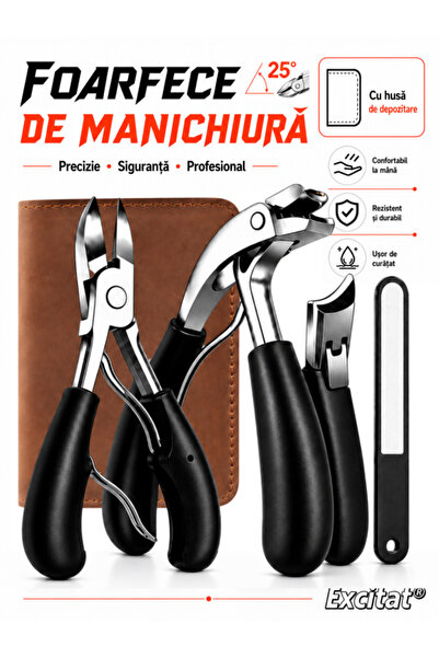 Excitat Set unghiera taietoare Unghii, Excitat®, Trusa Manichiura Pedichiura,...