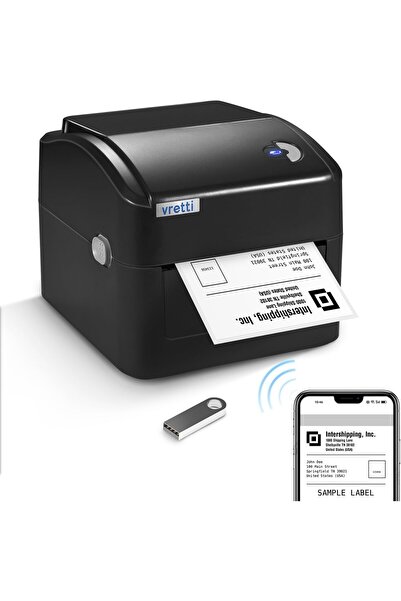 VRETTİ Imprimantă de etichete WiFi și USB [2025] - Imprimantă de etichete DHL...