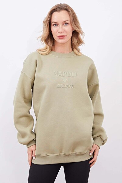 Fulla Moda Napoli Printed Oversize Sweatshirt