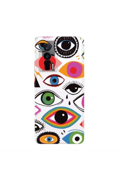 Other Xiaomi Poco F5 Pro Colorful eyes Transparent Silicone TPU Θήκη