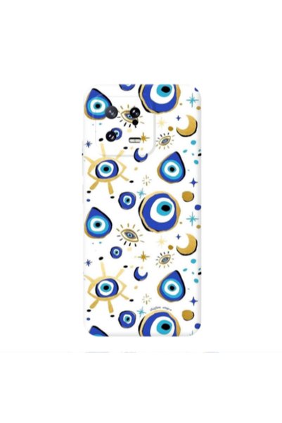 Other Xiaomi Mi 13 5G Gold evil eye beads Transparent Silicone TPU Θήκη