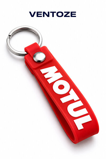 Ventoze Motul Logo Silicone Keychain |   Automobile & Motorcycle Keychain Red