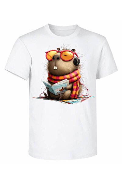 ROLY Unisex Cotton Capybara Print T-Shirt