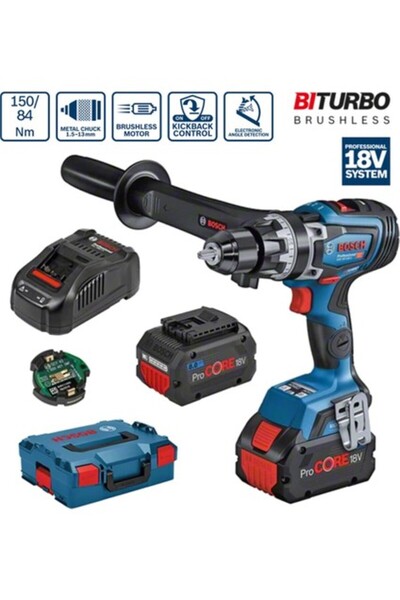 Bosch Professional GSB 18V-150 C Akülü Darbeli Delme Vidalama 2x8 AH 150 Nm T...
