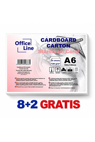 Libra A6 120gr Stardream Coral Cardboard top.25 sheets