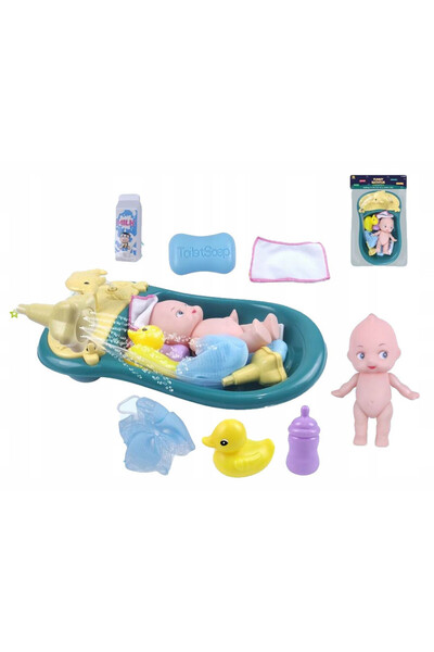 MAKSIK Set păpușă bebe baie, 30x22x8cm