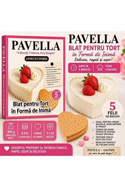 BISCUIT PAVELLA BLAT PENTRU TORT BISCUITI ROTUND 4 FOI (1X12=12BUC)