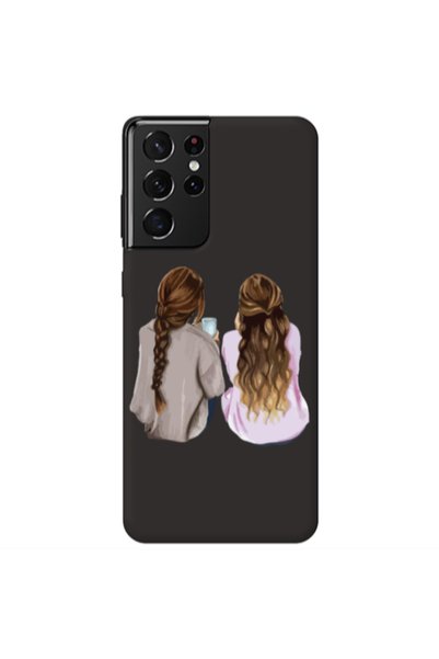 Other Samsung S21 Ultra Friends Black Colored Silicone TPU Θήκη