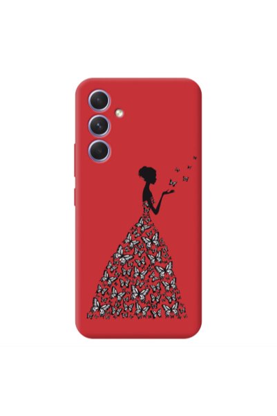 Other Samsung A26 Butterfly Girl Red Colored Silicone TPU Θήκη