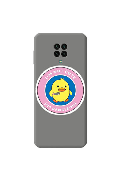 Other Xiaomi Redmi Note 9 Pro I m dangerus Grey Colored Silicone TPU Θήκη