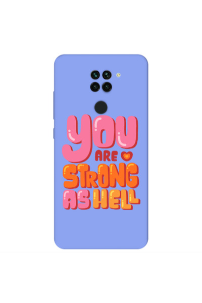 Other Xiaomi Redmi Note 9 You are Love Strong Light Purple Colored Silicone T...