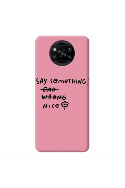 Other Xiaomi Poco X3 /X3 Pro Say Something Pink Colored Silicone TPU Θήκη