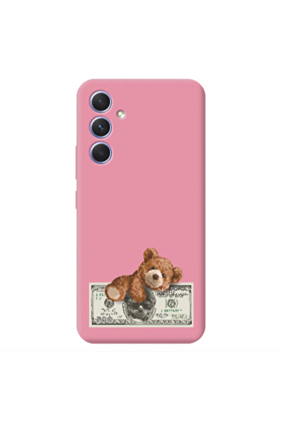 Other Samsung A55 Money Style Pink Colored Silicone TPU Θήκη