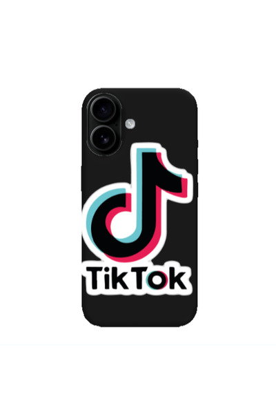 Other Apple Iphone 16 plus Tik Tok Black Colored Silicone TPU Θήκη