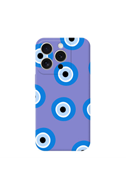 Other Apple iPhone 15 Pro Max Evil eyes beads Purple Colored Silicone TPU Θήκη