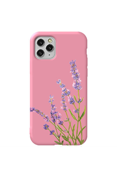 Other Apple iPhone 11 Pro Flowers 8 Pink Colored Silicone TPU Θήκη