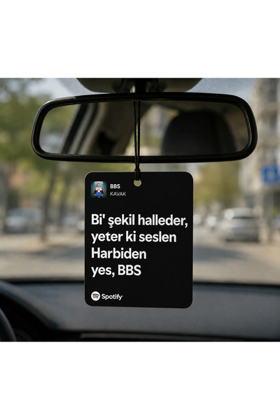 NET REKLAM زينة مرآة السيارة بتصميم أغنية سبوتيفاي - هاربيد يس بي بي إس