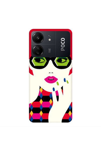 Other Xiaomi Poco C65 Red hair girl Transparent Silicone TPU Θήκη
