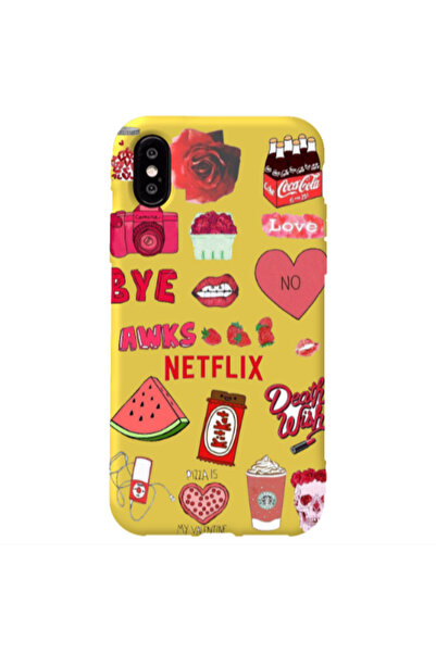 Other Apple iPhone Xs Max pizza is my valentine Yellow Colored Silicone TPU Θήκη