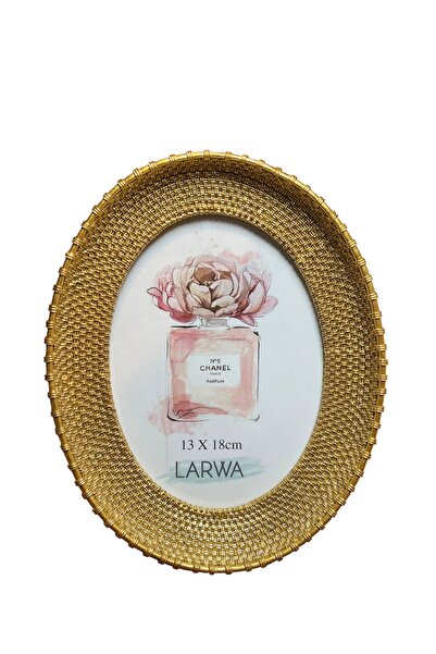 Marka 16-17,Marka,Hasır 13x18Cm,Oval,Çerçeve,Gold