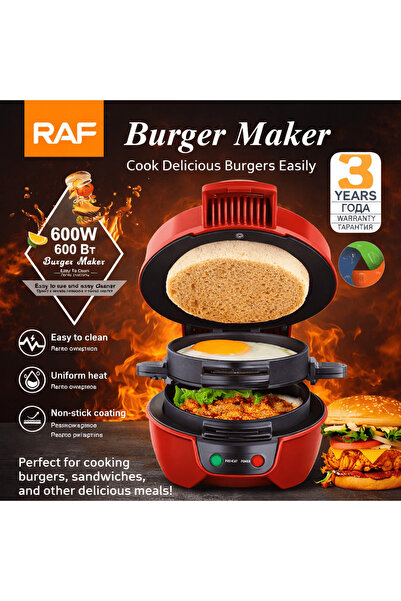 raf Non-Stick Burger & Egg Maker with Uniform Heat – 3 Year
