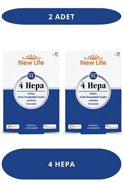 New Life 4 Hepa 30 Yumuşak Kapsül Kolin - Silibin Fosfolipid Kompleksi - Engi...