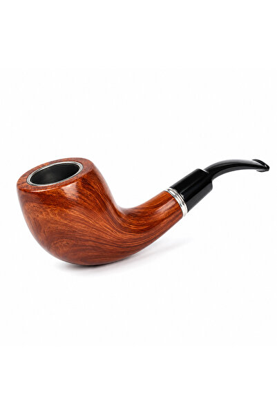 Han Tobacco Classic Series Ahşap Görünümlü Dekoratif Pipo 15 cm | Metal Hazne...