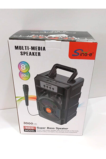 singe Bluetooth Speaker with 8-Inch Microphone. Features Audio Power of up to...