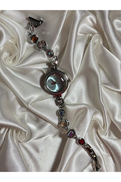 Mihristore Taşlı Pinterest Saat Kadın Kol Saati Bileklik Saat Hediyelik Kadın...