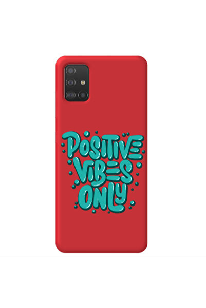 Other Samsung M31S Positive Vibes Only Red Colored Silicone TPU Θήκη