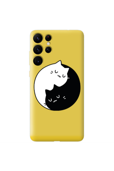 Other Samsung S22 Ultra Bundle of love Yellow Colored Silicone TPU Θήκη