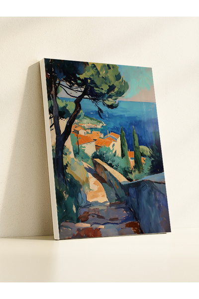 Mavi Akdeniz'e Açılan Yol ,Kanvas Tablo - 50 x 70 cm