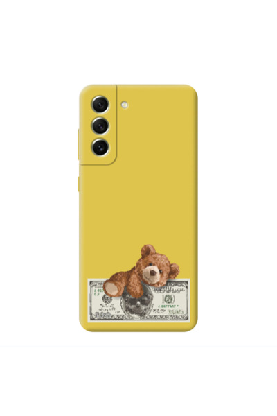 Other Samsung S21 Money Style Yellow Colored Silicone TPU Θήκη