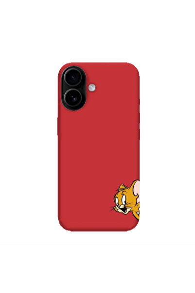 Other Apple Iphone 16 plus Jerry 2 Red Colored Silicone TPU Θήκη