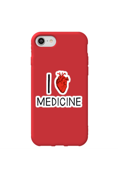 Other Apple iPhone SE 2020 I Love Medicin Red Colored Silicone TPU Θήκη