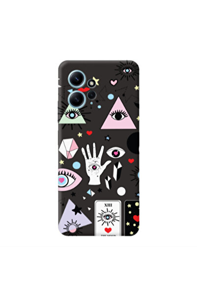 Other Xiaomi Redmi Note 12 4G Pyramid eyes Black Colored Silicone TPU Θήκη