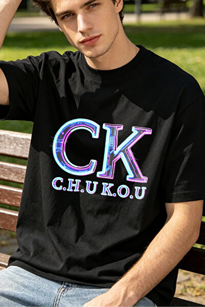 Fleck Neon Glow Style T Shirts For Men CK C H U K O U Personalized Shirts