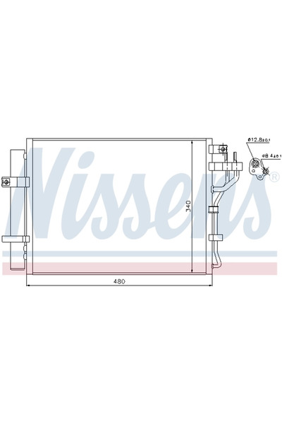 Nissens Radiator Condensator Aer Conditionat KIA PICANTO 2
