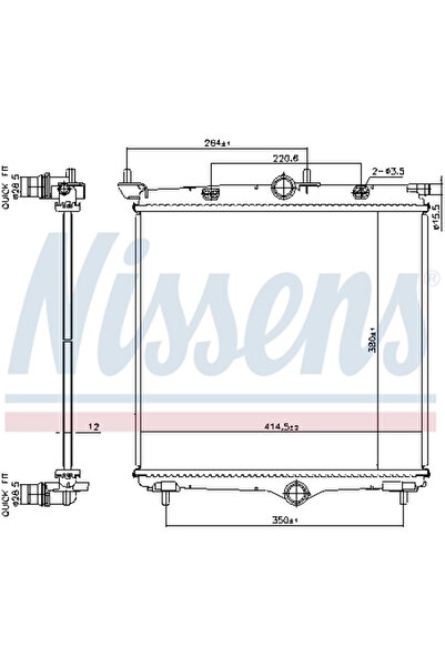 Nissens Radiator Racire Motor OPEL CORSA F PEUGEOT 208 2 VAUXHALL CORSA Mk 5