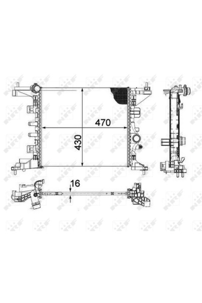 NRF Radiator Racire Motor OPEL MERIVA B VAUXHALL MERIVA Mk 2