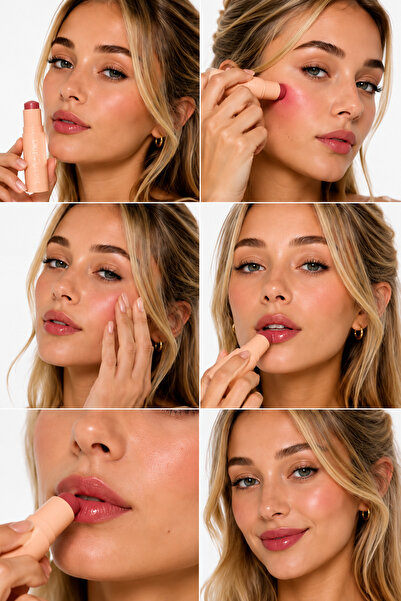 Dora Joy Multi Stick Ruj & Allık Dewy Berry 01 Fırça Aplikatörlü Vegan Avocado Oil Shea Butter Hyalüronik Asit / Blend Joy Lip & Cheek
