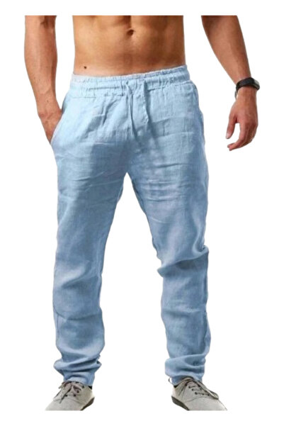 OEM Pantaloni casual albastri de vara pentru barbati, marimea M