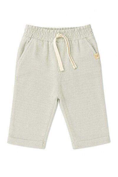 Panço Baby Boy Elastic Waist Woven Trousers Blue
