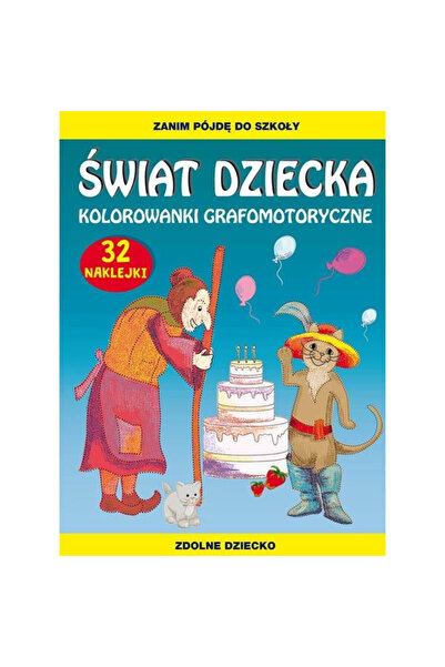 OEM Carte de colorat grafomotorie cu abtibilduri Literat 16x21cm